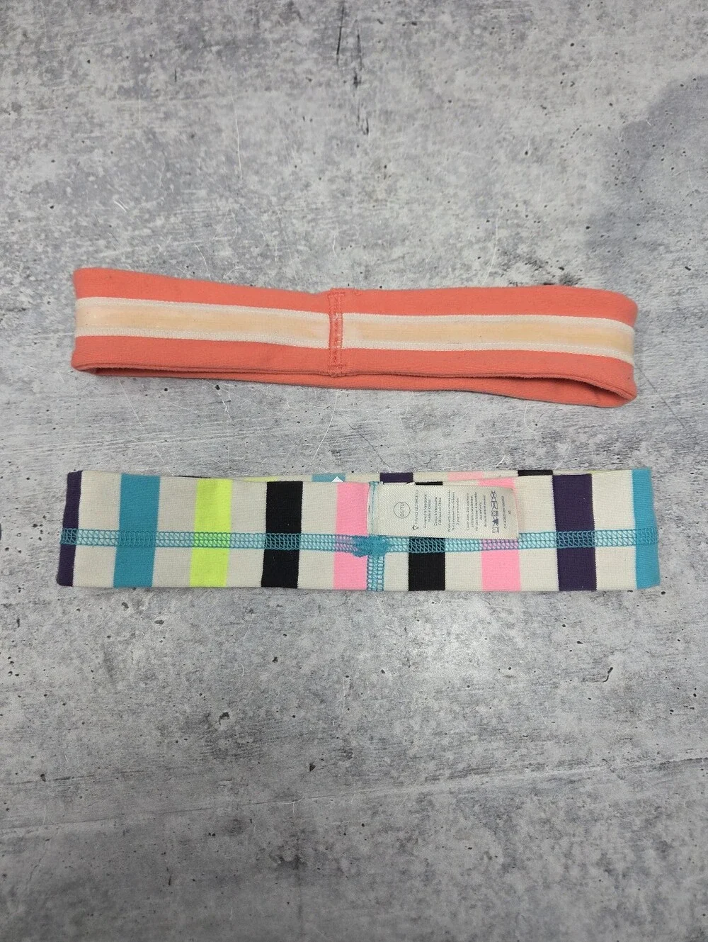 Lululemon & Ivivva Girls Headbands Coral Stripe